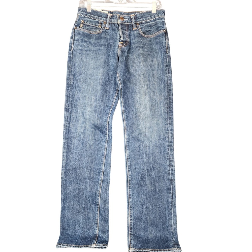 Abercrombie & Fitch Mens Straight Leg Blue Jeans 100 Cotton W28 L30 1E4945